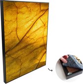 Akoestische Panelen - Geluidsisolatie - Akoestisch Wandpaneel - Wanddecoratie - Schilderij - 100x150 cm - Bladeren - Natuur - Geel - Geluidsdemper - Isolatie platen