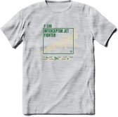 F-106 Vliegtuig T-Shirt | Unisex leger Kleding | Dames - Heren Straaljager shirt | Army F16 | Grappig bouwpakket Cadeau | - Licht Grijs - Gemaleerd - XXL