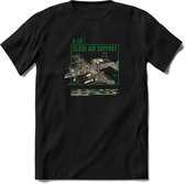 A-10 Warthog Vliegtuig T-Shirt | Unisex leger Kleding | Dames - Heren Straaljager shirt | Army F16 | Grappig bouwpakket Cadeau | - Zwart - XXL
