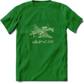 A-10 Warthog Vliegtuig T-Shirt | Unisex leger Kleding | Dames - Heren Straaljager shirt | Army F16 | Grappig bouwpakket Cadeau | - Donker Groen - 3XL