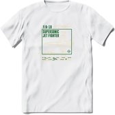 F-18 Vliegtuig T-Shirt | Unisex leger Kleding | Dames - Heren Straaljager shirt | Army F16 | Grappig bouwpakket Cadeau | - Wit - M