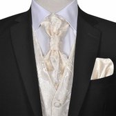vidaXL Gilet set mannen paisleymotief bruiloft maat 54 cr�me