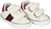 Papulin Wit 0-4mnd Mt 17 Stripes Sneaker Babyschoen PPLN2117