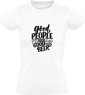 Good people drink good beer | Dames T-shirt | Zwart | Goede mensen drinken goed bier | Borrel | Feest | Carnaval | Oktoberfeest | Humor