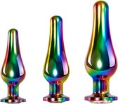 Zero Tolerance - Metalen plug set regenboogkleuren Evolved - Multi color