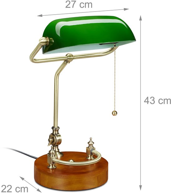 Bankierslamp met trekschakelaar - retro - E27