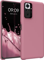 kwmobile telefoonhoesje voor Xiaomi Redmi Note 10 Pro - Hoesje met siliconen coating - Smartphone case in roestig roze