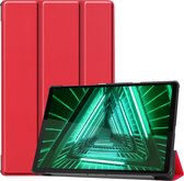 Lenovo Tab M10 FHD Plus Hoes Luxe Book Case Hoesje - Lenovo Tab M10 FHD Plus (2e gen) Hoes Cover (10,3 inch) - Rood