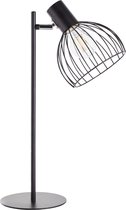 Briljante lamp, Blacky tafellamp zwart mat, 1x A60, E27, 40W, met snoerschakelaar