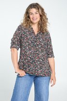 Paprika Dames Hemd in viscose met libertyprint - Outdoorblouse - Maat 50