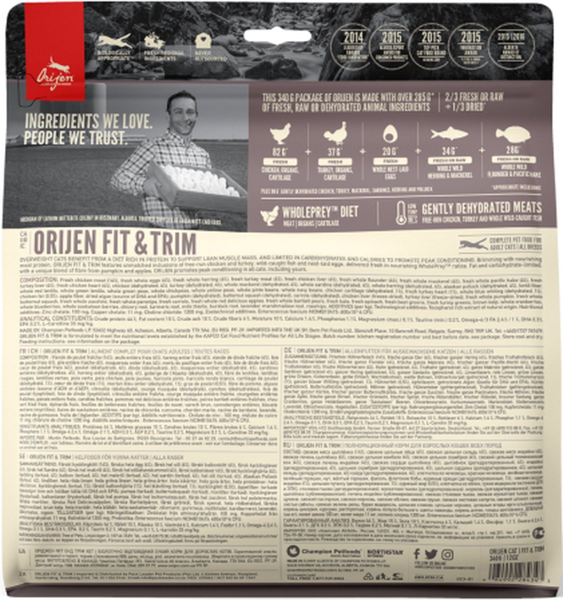 Orijen Cat Fit & Trim - Premium eiwitvoer, graanvrij, 44% eiwit thumbnail 5