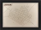 Houten stadskaart van Leersum