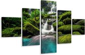 Schilderij - Prachtige waterval, 5luik, premium print