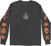 Disney The Nightmare Before Christmas Longsleeve shirt -S- All Characters Orange Zwart