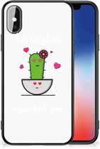 Hoesje maken Geschikt voor iPhoneX | Xs Smartphone Hoesje met Zwarte rand Cactus Glad