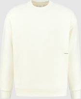 Purewhite -  Heren Relaxed Fit   Sweater  - Wit - Maat L