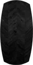 Tafeltop Fishbone Danish - 200x100x4 - Zwart - Eiken