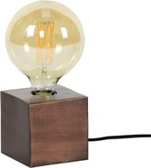 DePauwWonen - incl. ledlamp - Block Tafellamp - E27 Fitting - Antiek koper - Tafellampen voor Binnen, Tafellamp LED, Woonkamer, Bureaulamp, Designlamp Industrieel - Metaal - LxBxH