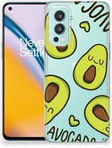 GSM Hoesje OnePlus Nord 2 5G Backcase TPU Siliconen Hoesje Transparant Avocado Singing