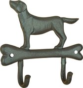 Esschert Design Kapstok Dog On Bone 19,5 Cm Gietijzer Bruin