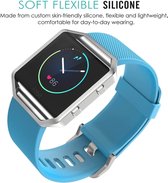 Luxe Siliconen Bandje large voor FitBit Blaze – lichtblauw