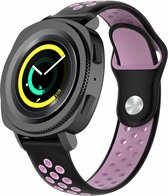 Samsung Gear Sport bandje / Galaxy Watch 42mm SM-R810 zwart - roze