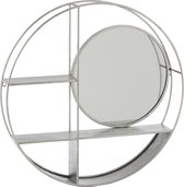 Muurrek | metaal | zilver | 72x72x (h)12 cm