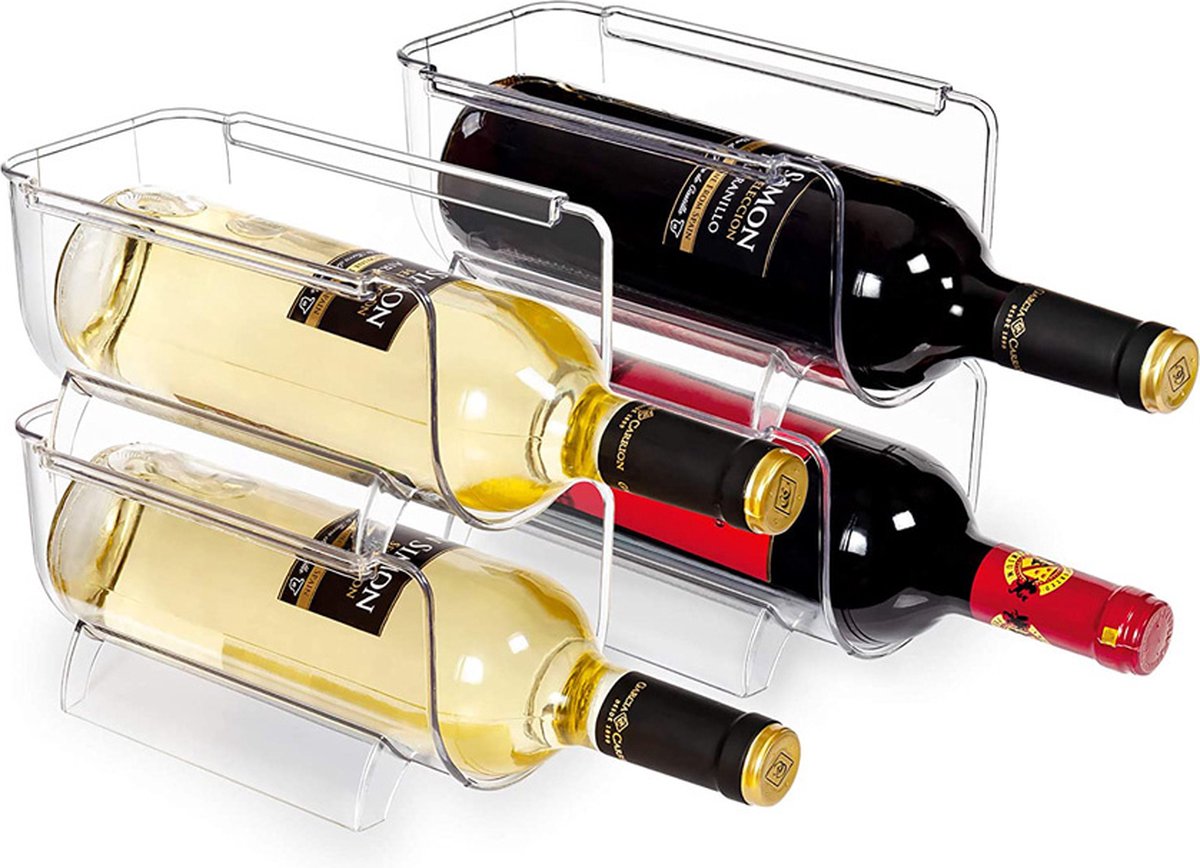 Five®, Porte-bouteille frigo, Transparent, Petit (pour les bouteilles de  vin)