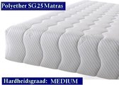 Korter model -  1-Persoons matras - Polyether SG25 - 25 cm - Gemiddeld ligcomfort - 90x190/25