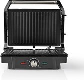 Nedis KAGR120SR Compacte Contactgrill 1600 W Aluminium