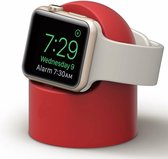 Silicone Circle Design Standaard Voor geschikt voor Apple Watch series - Red | Watchbands-shop.nl