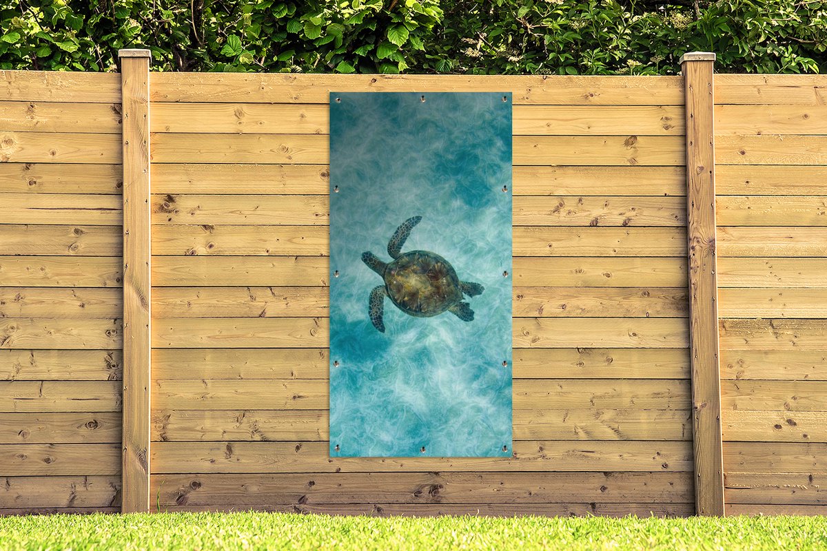 Décoration murale Tortue de mer nageant à Hawaï - 180x120 cm - Poster de  jardin