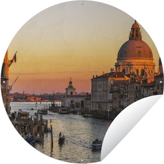 Tuincirkel Ventië - Italië - Kathedraal - 150x150 cm - Ronde Tuinposter - Buiten