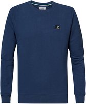 Petrol Industries - Heren Klassieke sweater - Blauw - Maat XXL