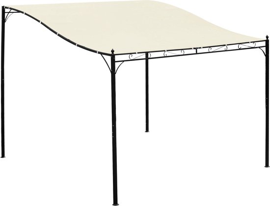 Sunny Pergola partytent paviljoen overkapping tent metaal crème 297x297 cm  | bol.com