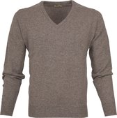 William Lockie - Pullover Lamswol Vole Bruin Grijs - Maat 3XL - Regular-fit