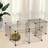 Paws Konijnenhok - Loopren voor kleine (knaag)dieren zwart 106 x 73 x 36 cm