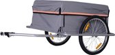 HOMdotCOM Transportaanhanger voor de fiets - grijs - 40 kg