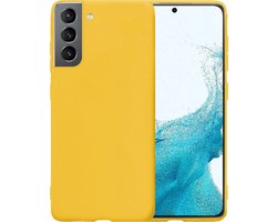 Hoesje - Geschikt voor Samsung Galaxy S22 - Sterk & Shockproof - Siliconen Case - Hoes Cover - Telefoonhoes - Geel