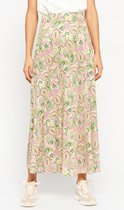 LOLALIZA Maxirok met paisley - F - Lime - Maat XL