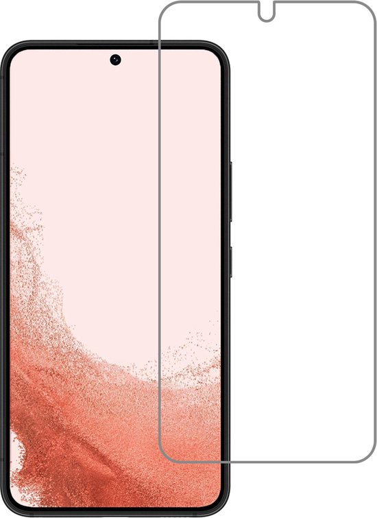 Protecteur d'écran en verre pour Samsung Galaxy S22 Plus, avec découpe pour la caméra.