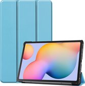 Samsung Galaxy Tab S6 Lite Hoes - Mobigear - Tri-Fold Serie - Kunstlederen Bookcase - Blauw - Hoes Geschikt Voor Samsung Galaxy Tab S6 Lite