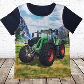 Zwart trekker shirt  Fendt TR04 -s&C-146/152-t-shirts jongens