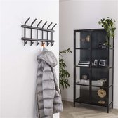 Garderobe met 6 haken / Donkergrijs Mat - Industrieel meubels - Staal-  Design