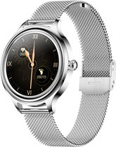 GAVURY SILVER FIT PRO - Bluetooth bel notificatie - Activity en fitness Tracker - Zilver smartwatch dames en heren - Touchscreen - Stappenteller - Social media berichten - Hartslagmeter - Ver