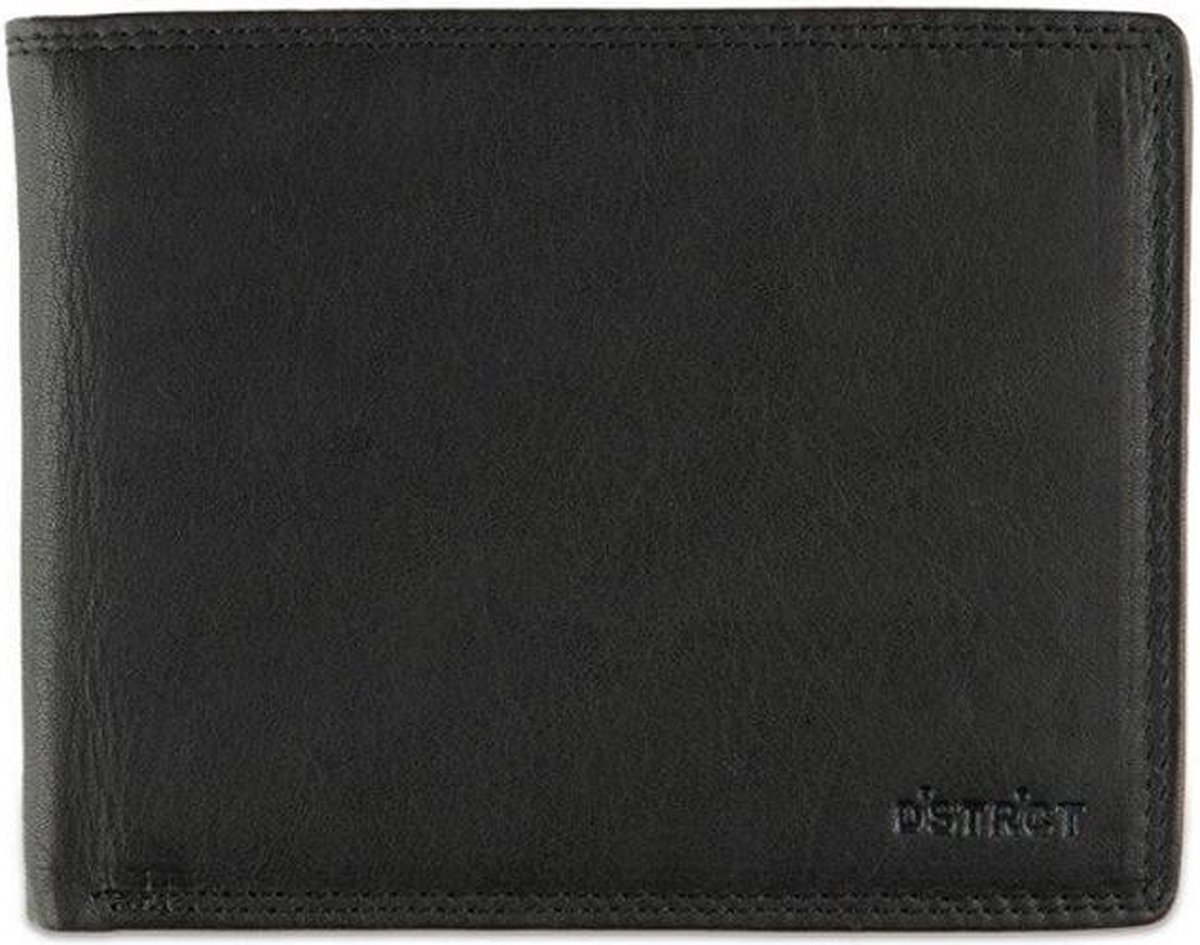 DSTRCT Wax Lane Leren Billfold RFID - Zwart