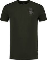 Ballin Amsterdam -  Heren Slim Fit   T-shirt  - Groen - Maat XS