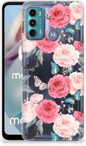 Smartphone hoesje Motorola Moto G60 Telefoontas Butterfly Roses