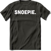 Snoepie - Valentijn T-Shirt | Grappig Valentijnsdag Cadeautje voor Hem en Haar | Dames - Heren - Unisex | Kleding Cadeau | - Donker Grijs - L