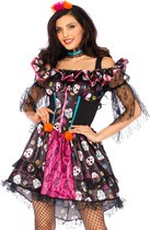 LEG-AVENUE - Dia de los Muertos pop kostuum voor vrouwen - S/M - Volwassenen kostuums